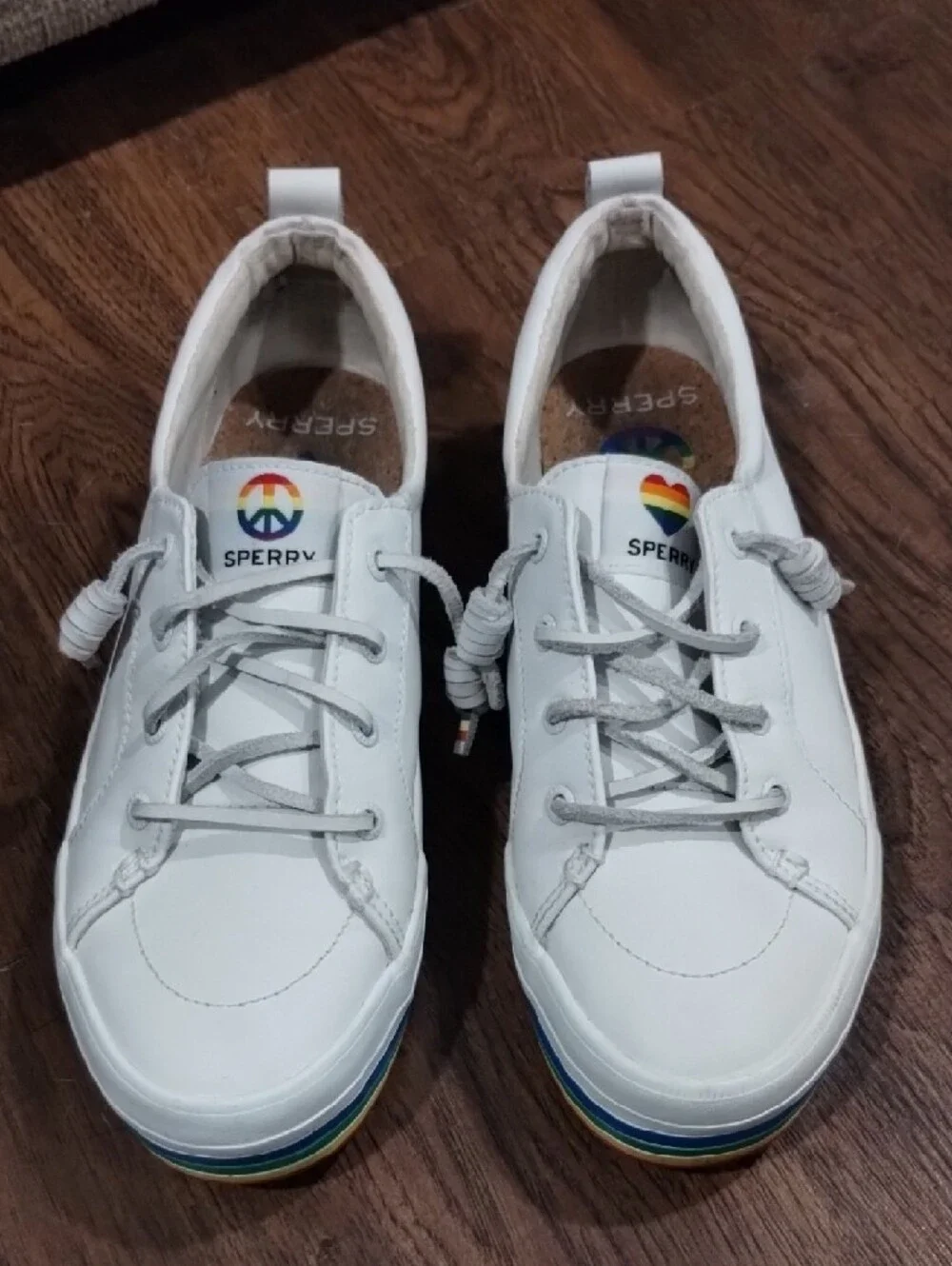 Sperry Pride Boat Shoes with Rainbow-Striped Sole.  (26) - Picture 2 of 6
